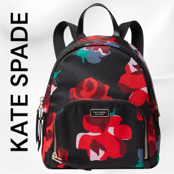 Kate Spade Dawn Bold Roses Medium Backpack - Picture 7 of 7
